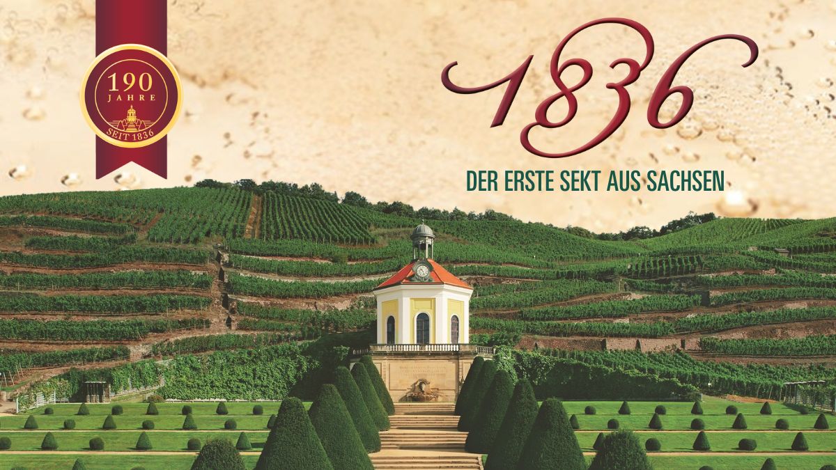 Schloss Wackerbarth feiert 190 Jahre Sekttradition mit dem ersten Sekt aus Sachsen – seit 1836.
